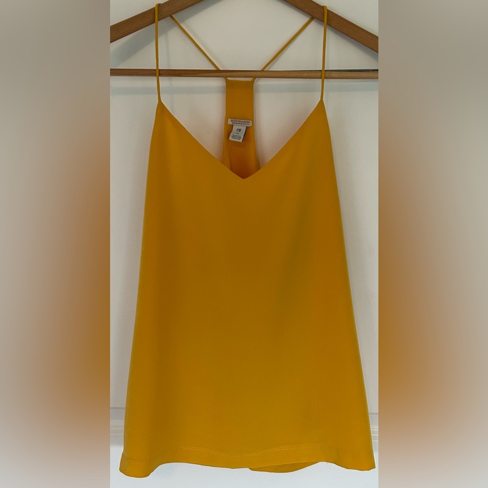 Scotch & Soda Mustard Yellow Spaghetti Strap Tank Top